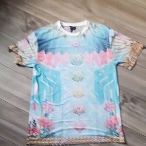 Whimsical Oversize Mesh Graphic T